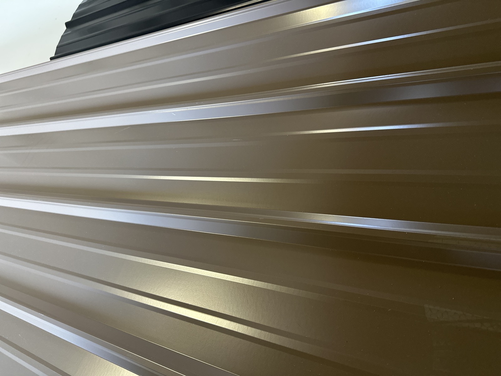 Metal roofing on agricultural building